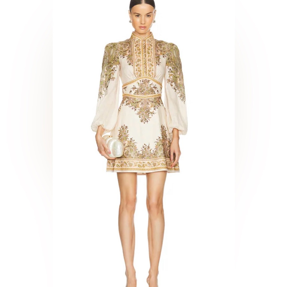 Zimmermann Natura Buttoned Mini Dress